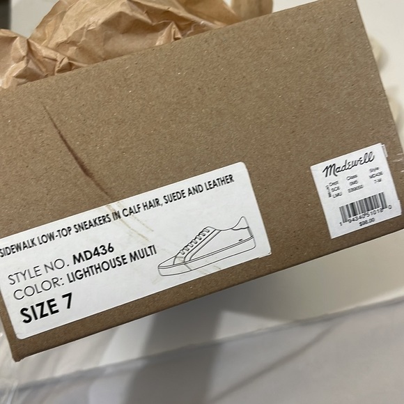 Madewell Sidewalk Low-Top Sneakers in Spatter-Painted Calf Hair - Picture 9 of 10